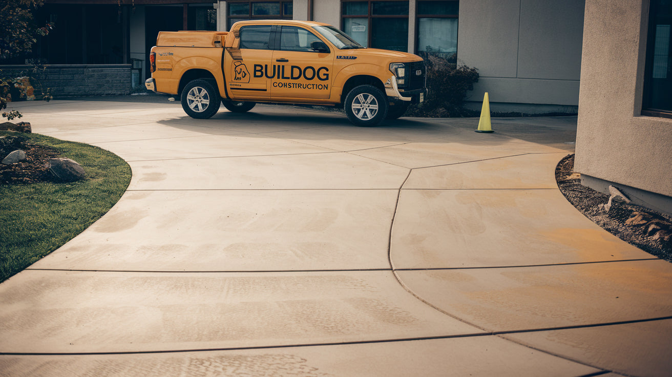 Concrete driveway