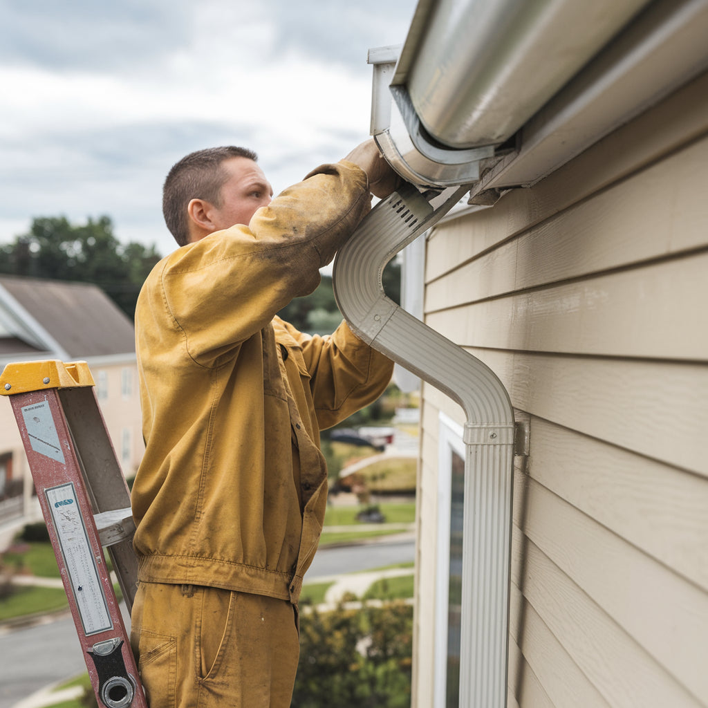 Downspout extension installation