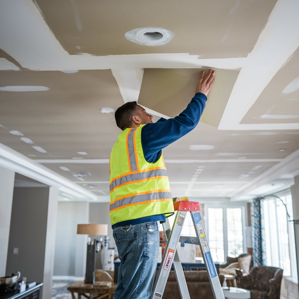 Fix ceiling drywall