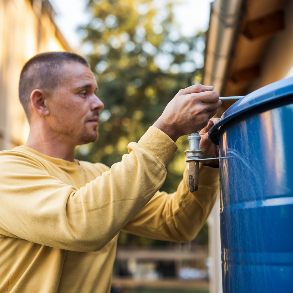 Rain barrel connection