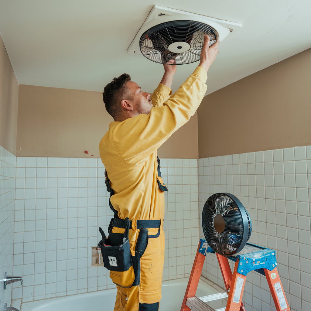 Replacing bathroom ceiling fan