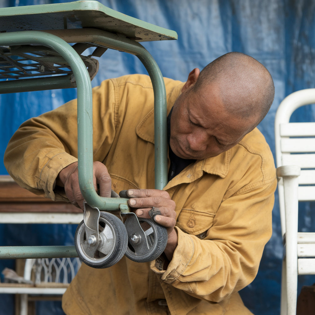 Replacing damaged or worn-out casters on furniture